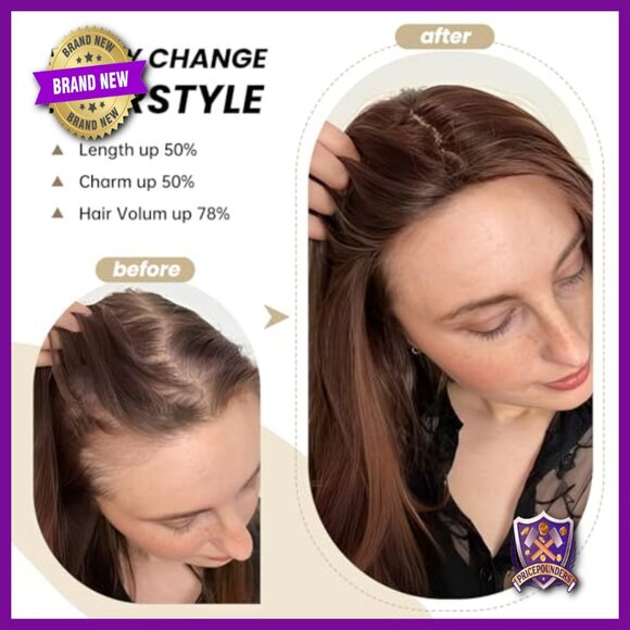 Hand-Tied Mono Topper for Thinning Hair, 100% Human Hair, Glueless Lightweight main image 4